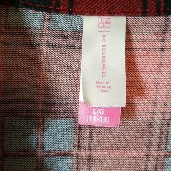 No Boundaries Red & Black Plaid Lightweight Jacket Size L‎ - Picture 2 of 7